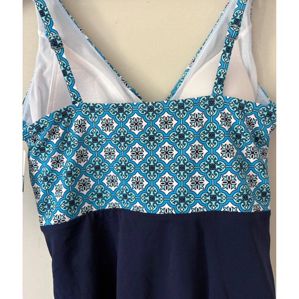 Swim Solutions Surplice Criss Cross One Piece Swimsuit-12 - Picture 7 of 13